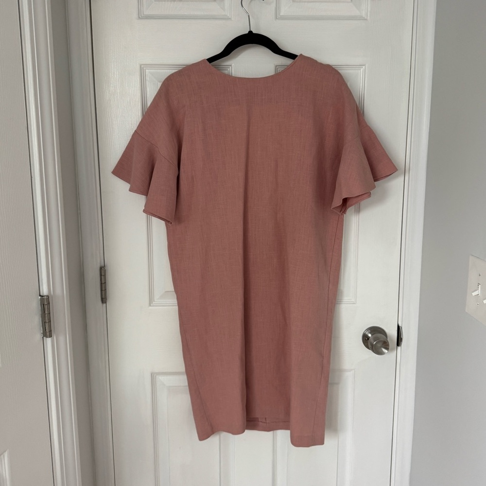Pink linen dress from Korea